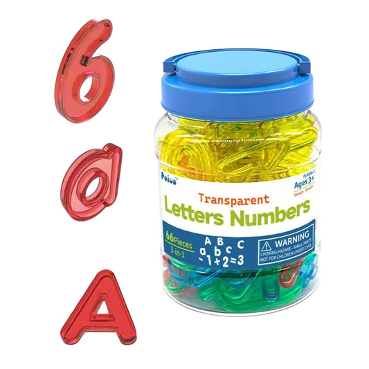 Transparent Letters and Numbers Educational Toy Set for Kids