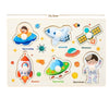 Wooden Space Adventure Peg Puzzle: Explore Rockets and Spaceships (Deal)