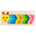 Colorful Wooden Caterpillar Number Puzzle – Fun & Educational Toy