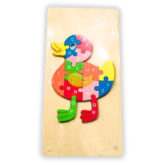 Colorful Wooden Duck Puzzle – Fun & Educational Alphabet Learning Toy