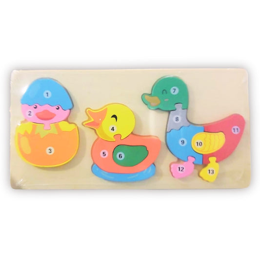 Charming Wooden Duck Puzzle – A Fun & Educational Toy for Kids