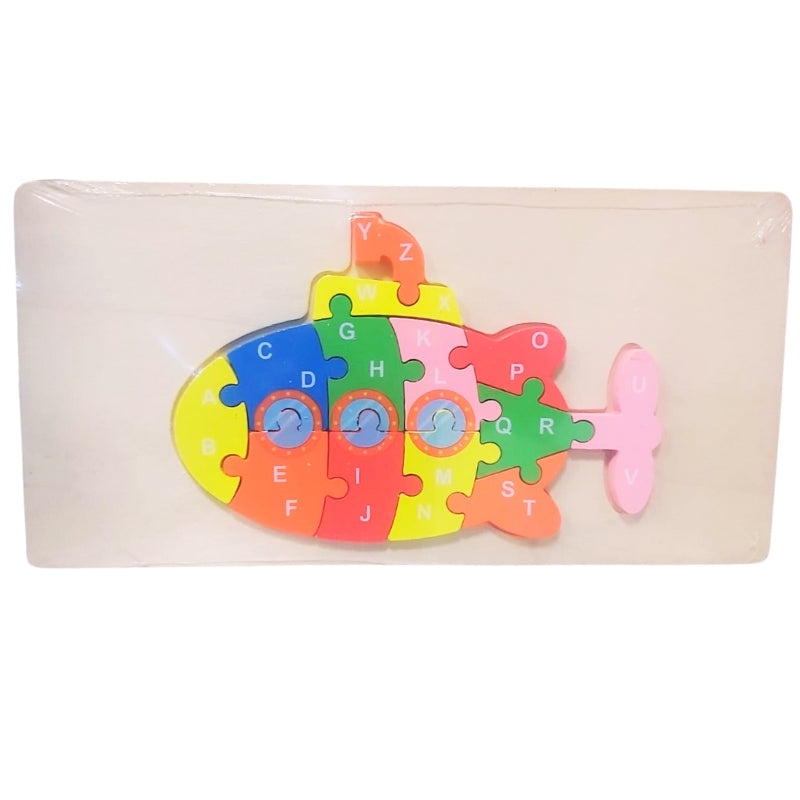 Submarine Alphabet Puzzle – Engaging & Educational Wooden Toy for Kids