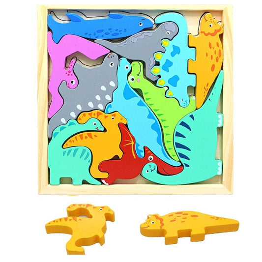 Dino World Wooden Puzzle – Fun & Educational for Kids