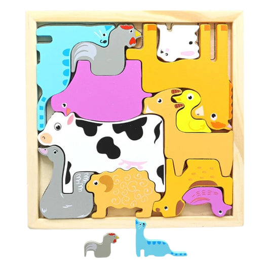 Farm Animal Fun Wooden Puzzle – Learn and Play Toy