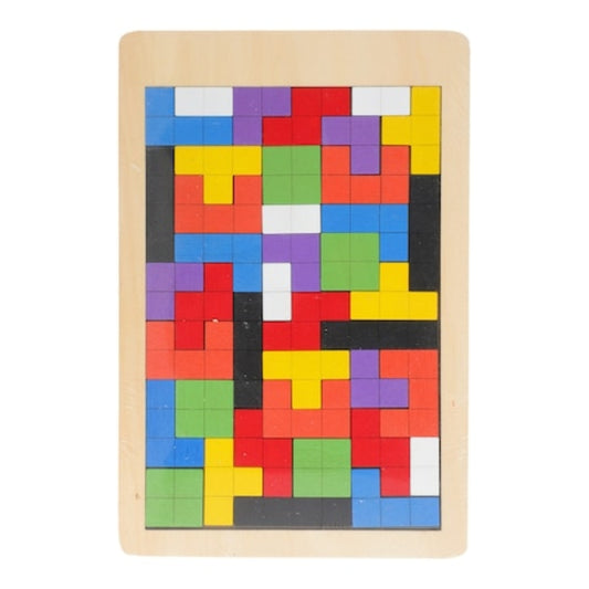 Colorful Wooden Russian Blocks Puzzle – Fun and Brain Boosting