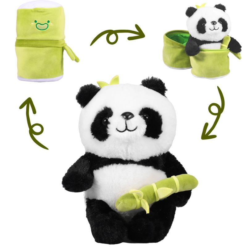 Cute And Soft Bamboo 2 In 1 Panda Plush Toy