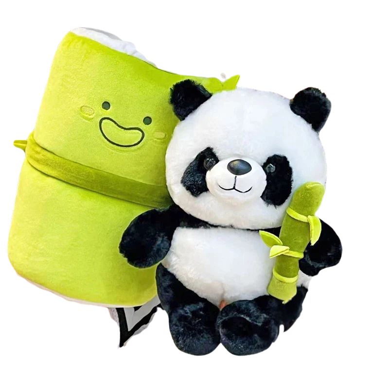 Cute And Soft Bamboo 2 In 1 Panda Plush Toy