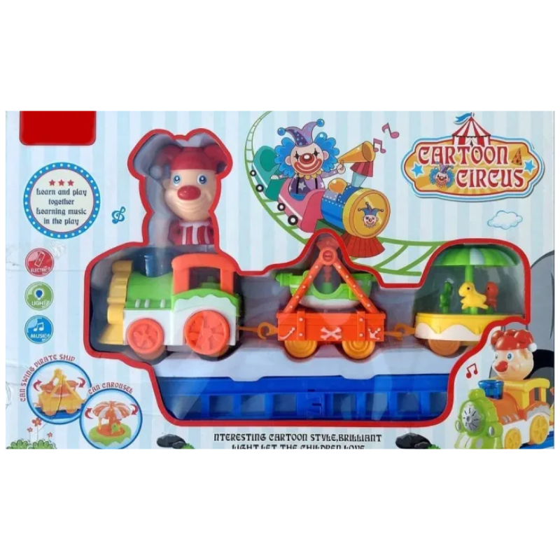 Cartoon Circus Train – Whimsical Fun on Wheels for Kids