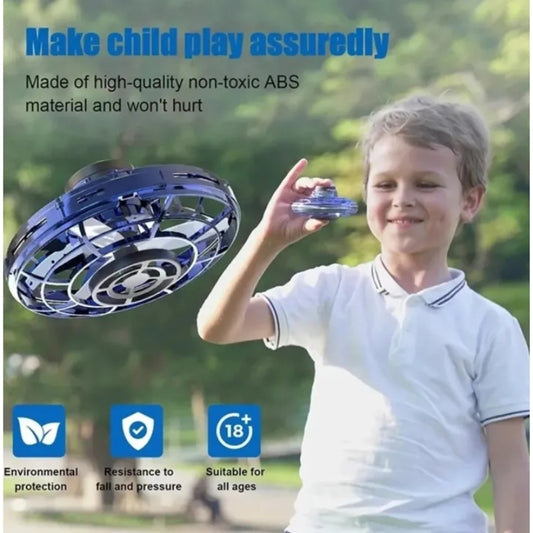 Galaxy Glide Mini UFO Hand Controlled Flying Spinner Drone(Assorted)
