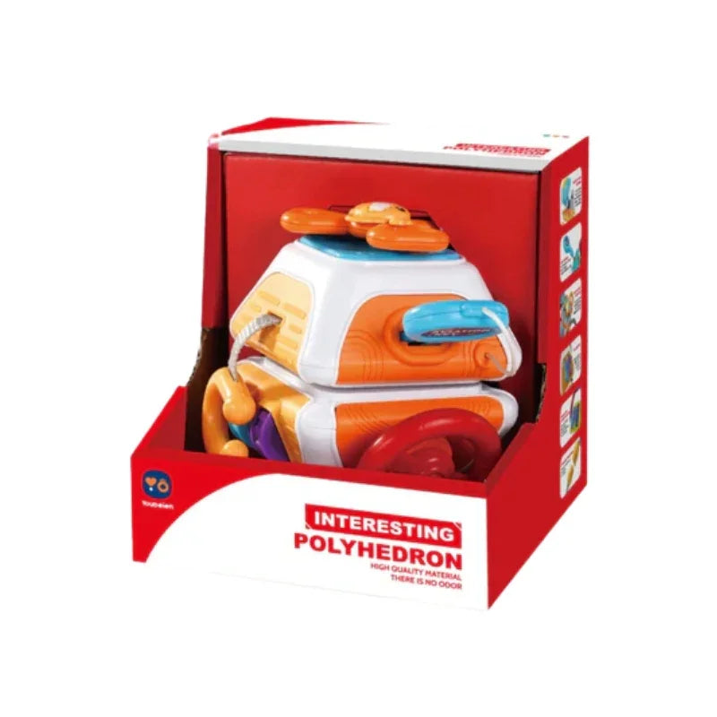 Multi-Activity Polyhedron Toy 6-in-1 Fun Learning Cube for Toddlers