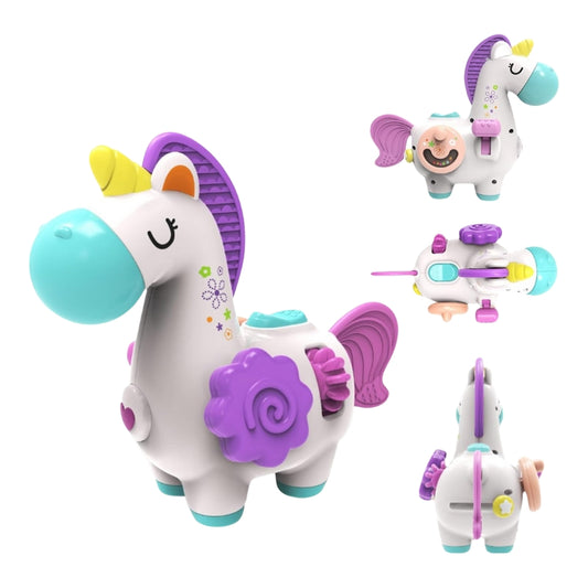 Kids Musical Unicorn Activity Toy Colorful Light-Up & Interactive Play Unicorn