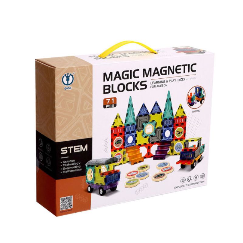 Magic Magnetic Blocks 71PCS Set For Kids