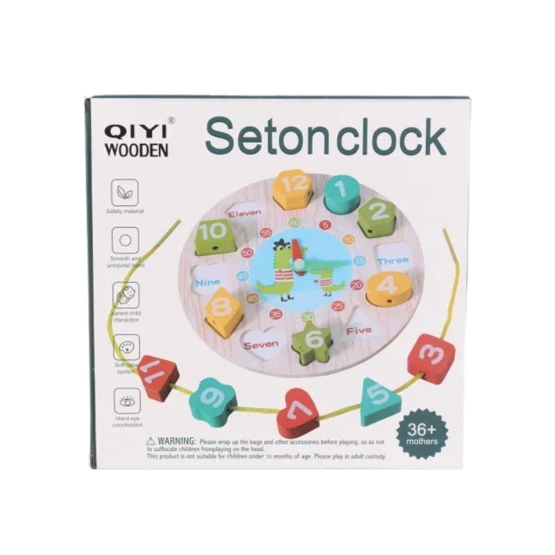 Wooden Seton Clock Learn Time the Fun Way