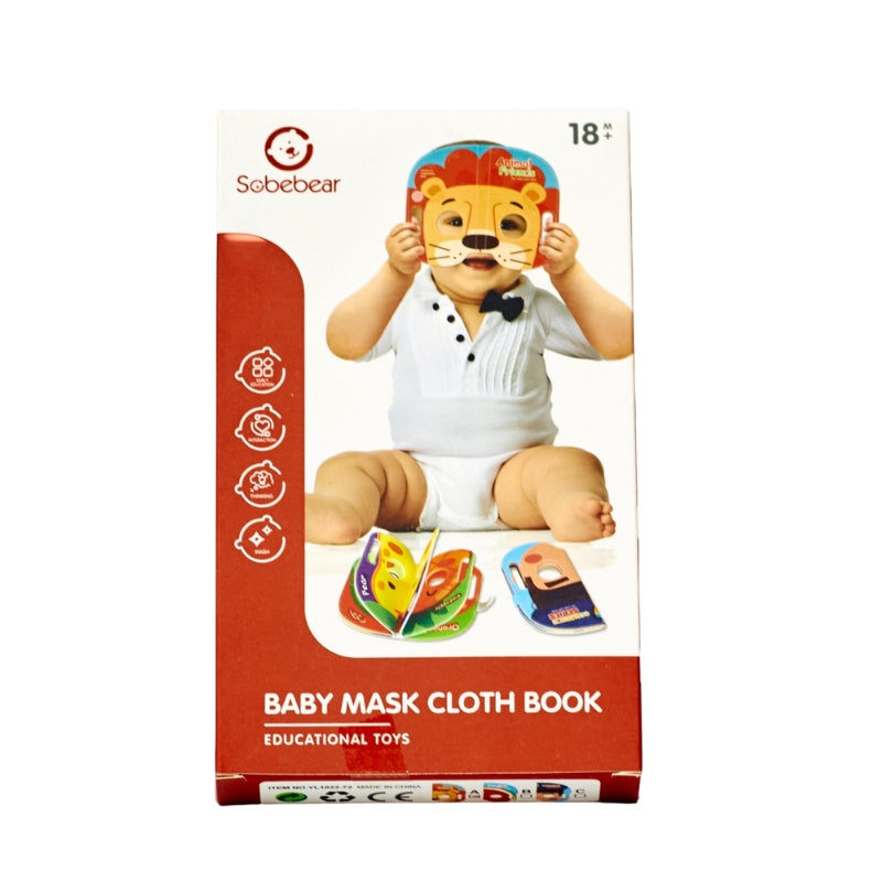Baby Mask Cloth Book Fun Learning & Soft Sensory Play