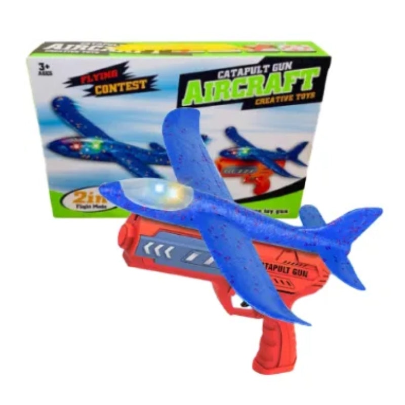 Catapult Gun Foam Aircraft Launcher Play Toy