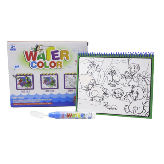 Magical Water Color Painting Book Zoo Theme for Kids