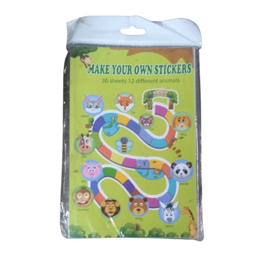 Make Your Own Stickers Set 36 Sheets with 12 Different Animal Designs