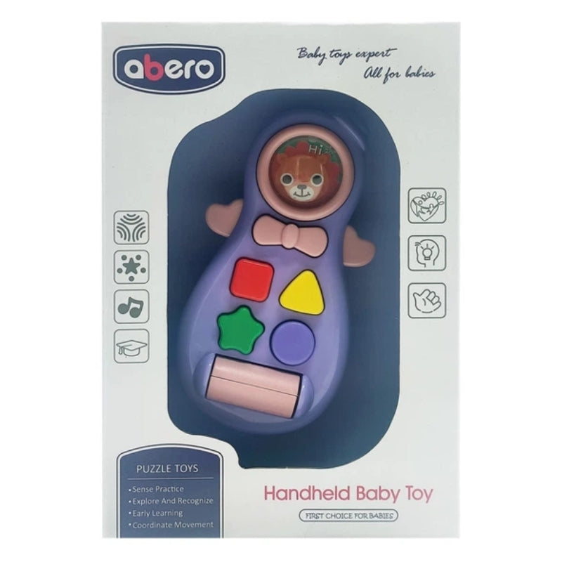 Handheld Baby Phone Purple Musical Toy for Kids (Model #QX-91176E)