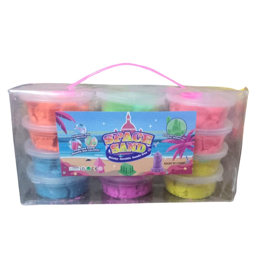 Space Sand Creative Play Set 12 Colors for Kids