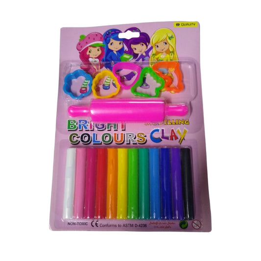 Modelling Clay 12-Color Set with Moulds Fun & Creative (Model #D-4236)