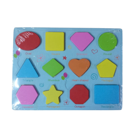 Wooden Colorful Shapes Puzzle Board for Kids Model #6013-2048