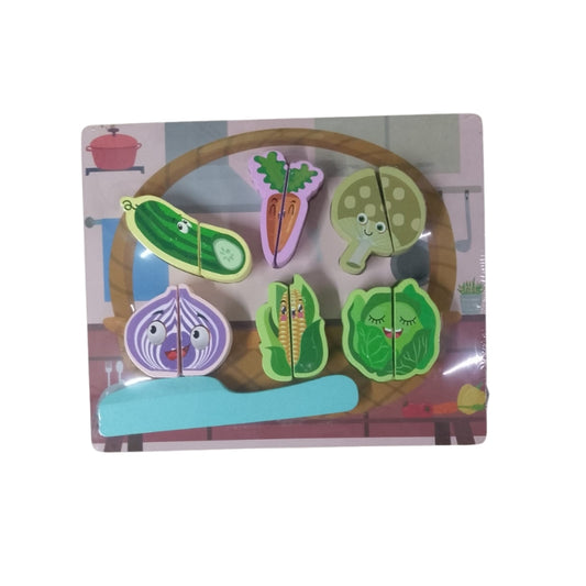 Vegetable Cutting Wooden Toy Set for Kids Model #6002-2048