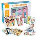 18 Challenges · 6 Wooden Character Cubes  Perfect for travel