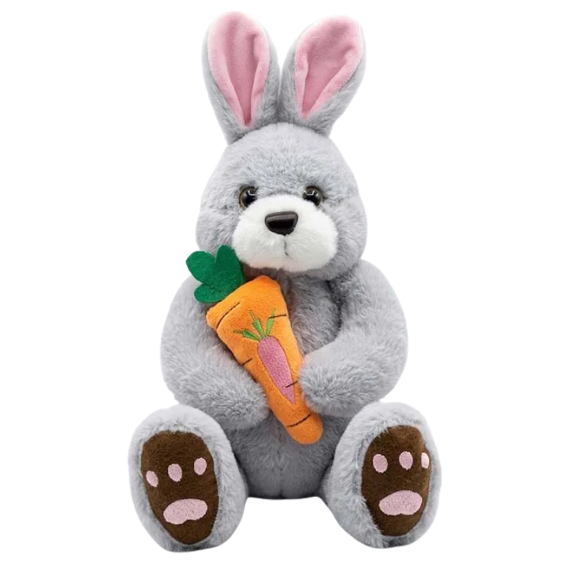 Bunny Plush Stuff Toy with Carrot 40cm Soft & Cuddly Rabbit Teddy