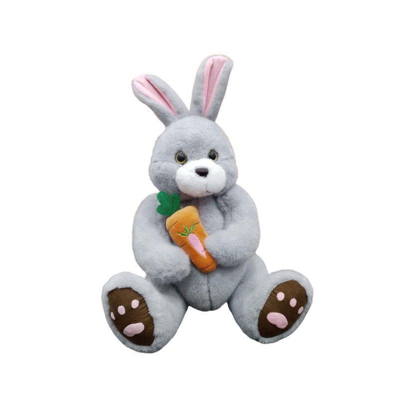Cute Plush Bunny Rabbit Toy with Toy Carrot – Soft Stuffed Animal