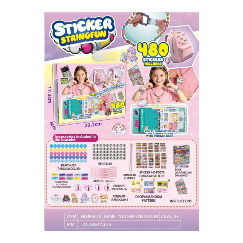Sticker String Fun DIY Jewelry Activity Kit – Ultimate Beaded Bracelet