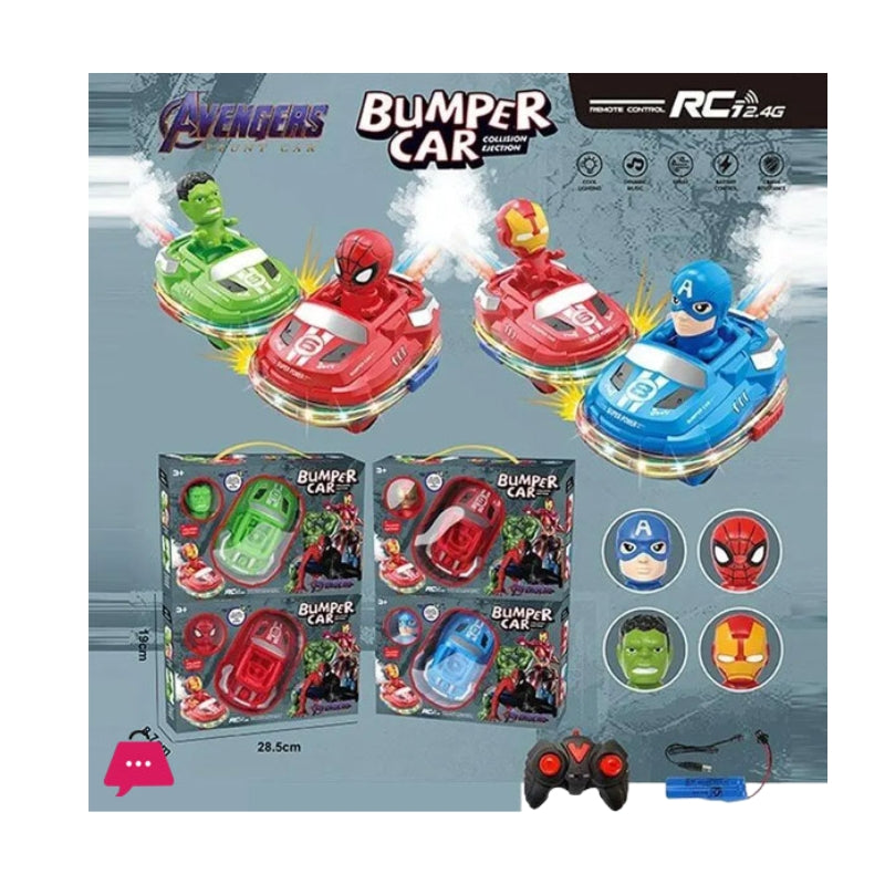 Avengers Remote Control Bumper Car with Collision Ejection and Lights