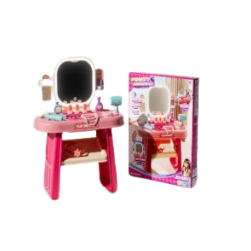 Kids Beauty Vanity Dressing Table Playset with Light