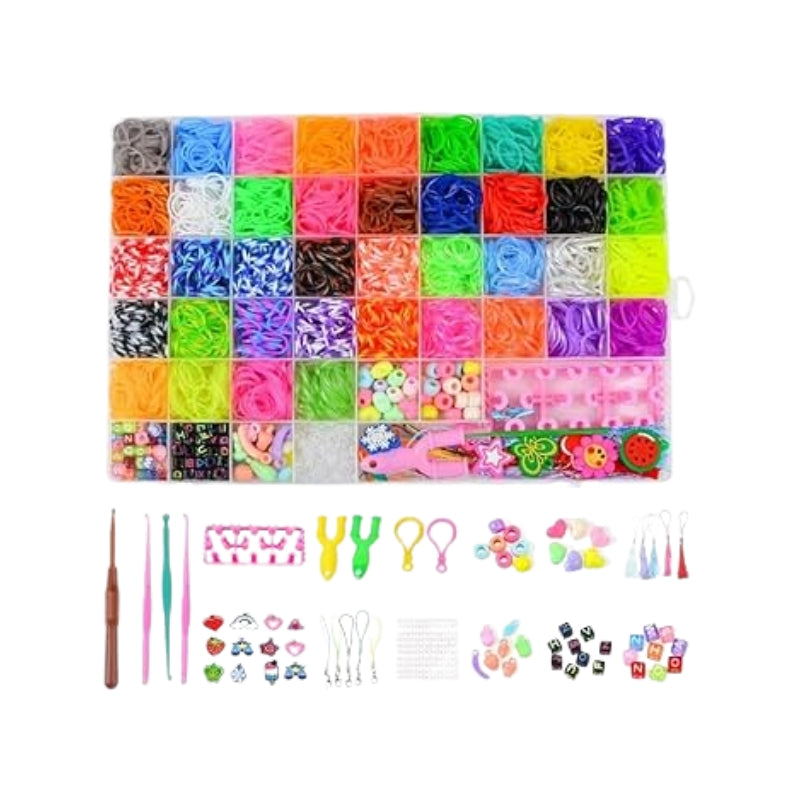 DIY Colorful Rubber Loom Bands Mega Jewelry Making Kit
