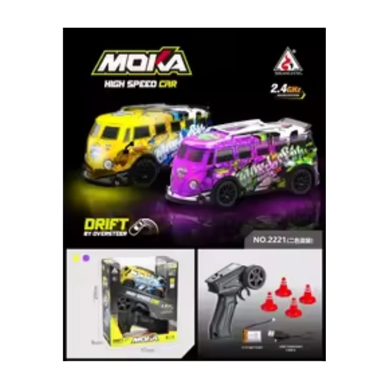 Moka High Speed Remote Control Drift Car Van – Yellow & Purple
