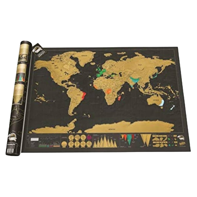 Scratch Off World Map Poster Edition with Tube Packaging