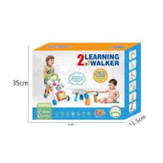 2 in 1 Baby Learning Walker and Activity Table with Light and Music