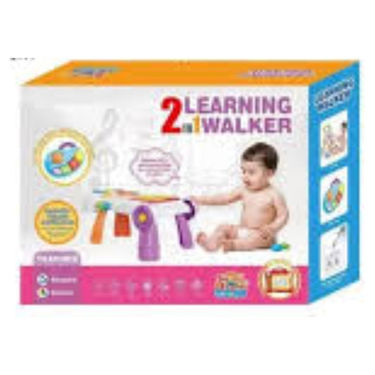 2 in 1 Baby Learning Walker and Activity Table with Light and Music