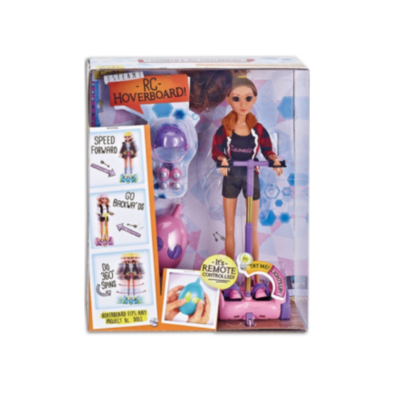 Remote Control Hoverboard Fashion Doll Toy with Lights