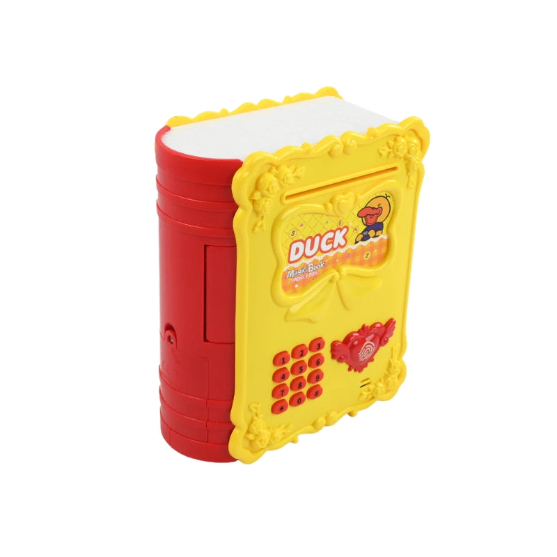 Electronic Password Book Piggy Bank Toy with Keypad for Kids - Yellow & Red