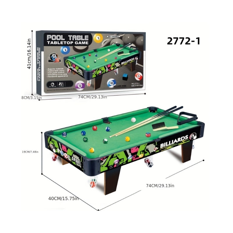 Mini Tabletop Pool Table Game Set for Kids (Model 2772-1) – Brand New Billiards Toy