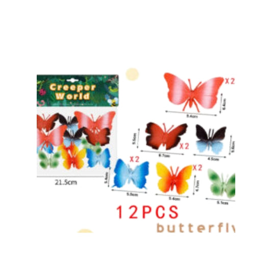 Creeper World 12-Piece 3D Butterfly Toy & Wall Decoration Set – Brand New