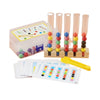 Montessori Wooden Test Tube & Color Bead Sorting Game – Brand New Kids Fine Motor Skill Training Toy