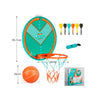 Laveson 2-in-1 Magnetic Dartboard & Basketball Hoop Set – Brand New Hanging Sports Game for Kids with Ball, Pump & 6 Magnetic Darts