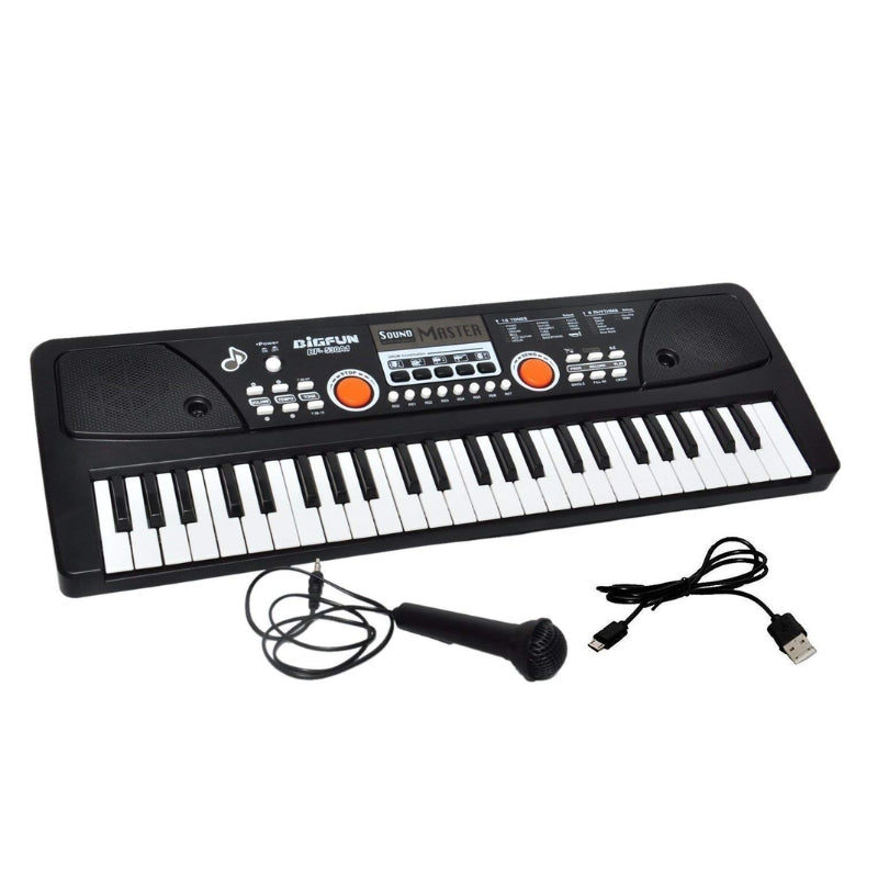 Bigfun 49-Key Electronic Piano Keyboard with Microphone – Brand New Portable Digital Music Instrument Toy for Kids