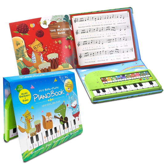 My Big-Fun Piano Book – Brand New Interactive Musical Board Book with Built-In Keyboard & Light-Up Guidance