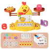 2-in-1 Chicken Balance Math & Letter Spelling Game – Brand New Montessori Educational Counting Scale Toy Set with Flashcards & Letter Blocks