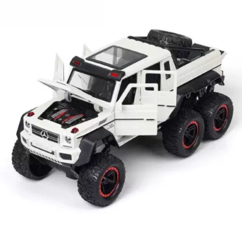 G63 6 Wheel Alloy Car Model Sound And Light Modified Off-Road Simulation