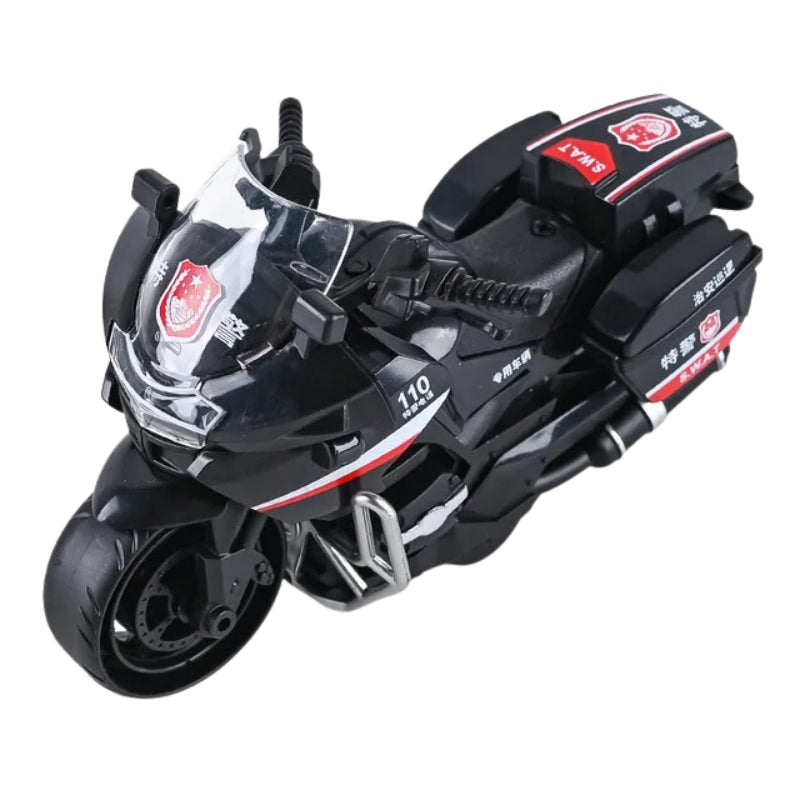 Intertia Police Motorcycle Toy For Kids