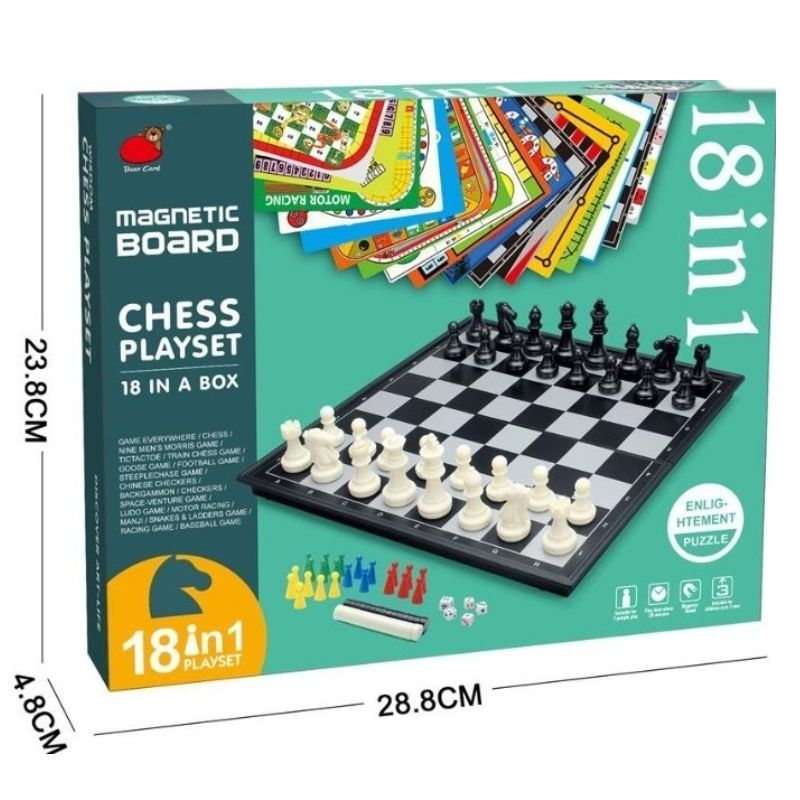18 In 1 Folding Magnetic Chess Game - Unleash Your Inner Grandmaster