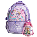 Frozen Themed School Backpack With Water Sipper For Kids